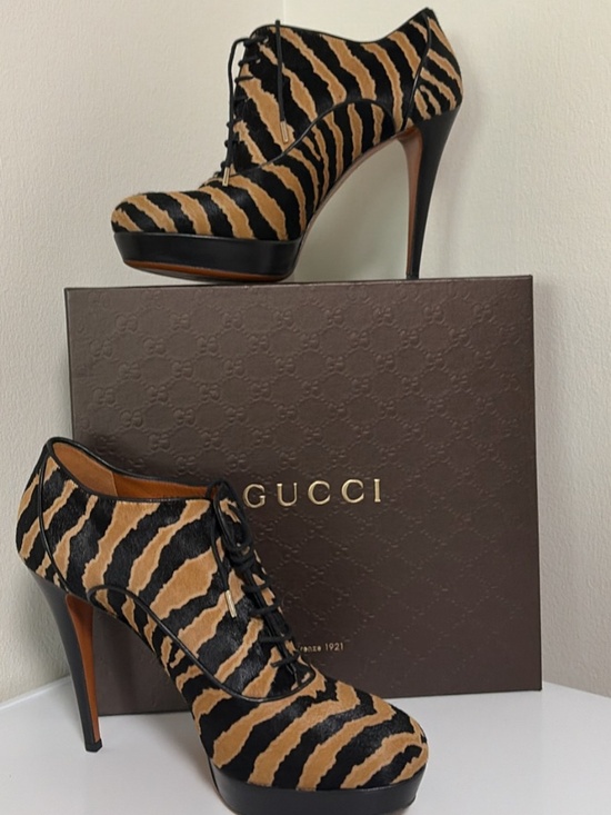 Shoes - Gucci horsehair platform heels